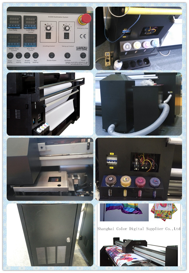 επικεφαλής ψηφιακή μηχανή εκτύπωσης υφάσματος 3.2M DX7 για τα εμβλήματα/τις σημαίες που τυπώνουν άμεσα 0