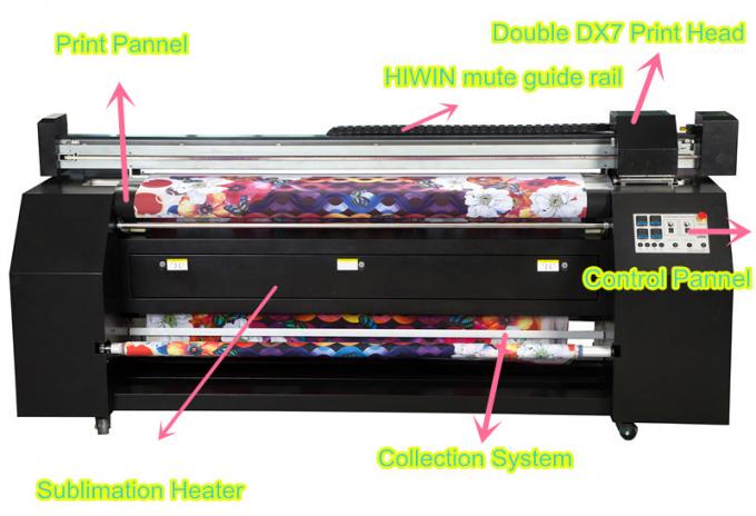 1400DPI αυτοματοποιημένες ψηφιακές μηχανές εκτύπωσης υφάσματος με Dx7 το κεφάλι τυπωμένων υλών 1