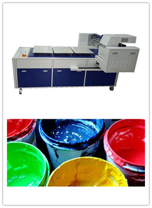 Dirct στη μηχανή εκτύπωσης μπλουζών ενδυμάτων αυτόματη με τη σταθερή απόδοση μελανιού χρωστικών ουσιών 1