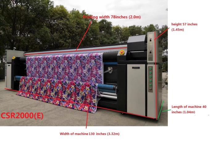 Ψηφιακή μηχανή εκτύπωσης υφάσματος επιτραπέζιας κάλυψης με τρία Epson 4720 κεφάλια τυπωμένων υλών 0