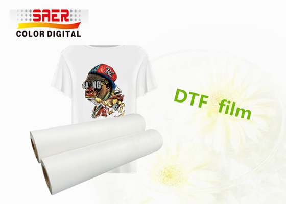 ρόλος ταινιών μεταφοράς της PET DTF πλάτους 60cm για να κυλήσει για τα κλωστοϋφαντουργικά προϊόντα