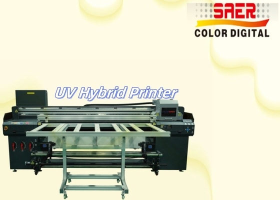 SAER Σαγκάη Προμηθευτής Flatbed And Roll To Roll UV Υβριδικός Εκτυπωτής CMYKW Βερνίς