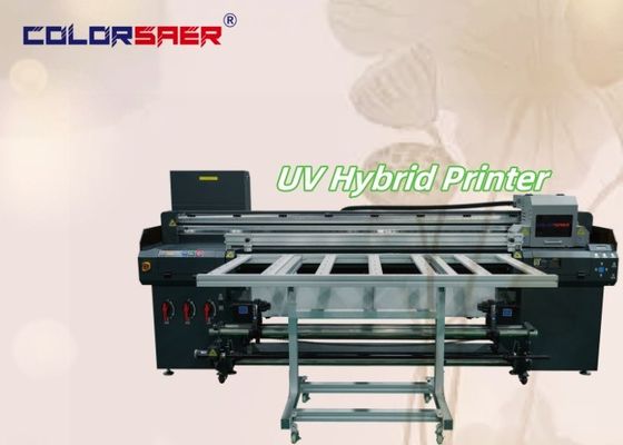 UV Υβριδικός εκτυπωτής χρώματος SAER Flatbed With Roll to Roll I3200 Νέος UV Plotter για διαφορετικά υλικά