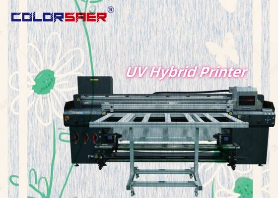 Υβριδικός εκτυπωτής UV Flatbed και Roll to Roll Plotter για μέταλλο ξύλο γυαλί δέρμα καμβάς Flex Banners βινύλιο