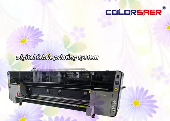 SAER I3200 Print Head CMYK 4 Colors & CMYKGRBK 8 Color 3,2m Textile Printing Machine for Polyester & Cotton Materials