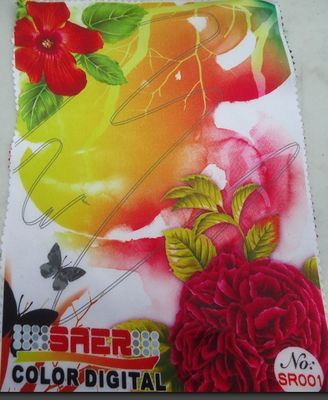 Άσπρο πολυεστέρα ύφασμα εκτύπωσης σατέν ψηφιακό για την παραγωγή κουρτινών