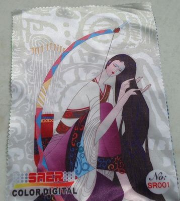 Άσπρο πολυεστέρα ύφασμα εκτύπωσης σατέν ψηφιακό για την παραγωγή κουρτινών