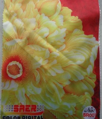 Άσπρο σατέν ύφασμα εκτύπωσης πολυεστέρα ψηφιακό για την εγχώρια διακόσμηση