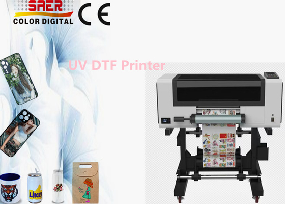 UV DTF εκτυπωτής όλα σε ένα μεταφοράς ταινία UV εκτυπωτή με 3 τεμάχια κεφάλι