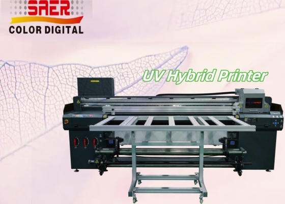Μεγάλο μορφότυπο Υβριδικό UV Roll To Roll & Flatbed εκτυπωτής Πολυλειτουργικός εκτυπωτής μελάνι