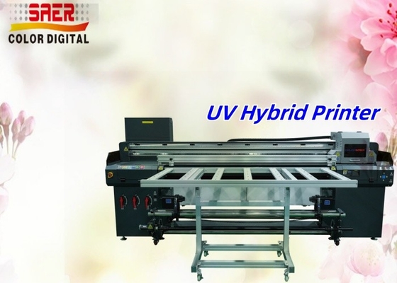 Ακρυλικό μελάνι CMYK 1.8m Roll To Roll και Flatbed UV Υβριδικός εκτυπωτής