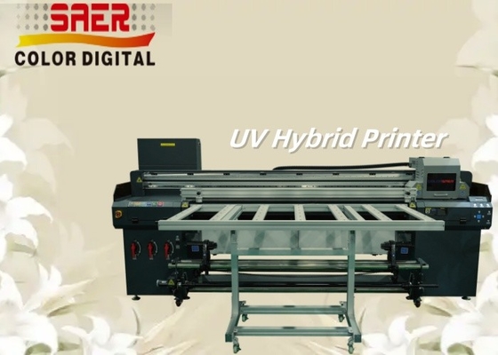 Υψηλής ανάλυσης Υβριδικός UV εκτυπωτής Flatbed And Roll To Roll UV εκτυπωτής