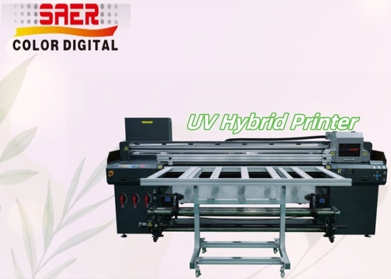 Ρολ με Ρολ και Flatbed UV Υβριδικός Εκτυπωτής φιλικό προς το προϊόν 180cm πλάτος UV εκτυπωτής