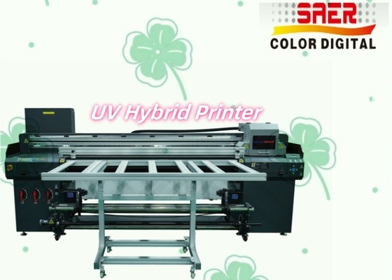 SAER UV Plotter Υψηλής ανάλυσης κεφαλής εκτύπωσης ευρείας μορφής Roll to Roll και flatbed UV υβριδική εκτυπωτική μηχανή