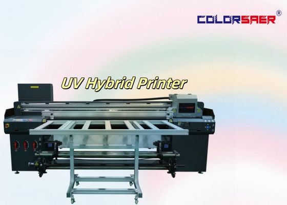 6ft Νέα Τεχνολογία UV Plotter Roll to Roll & Flatbed UV Υβριδικός Εκτυπωτής Χρώμα + λευκό + χρώμα + βερνίκι