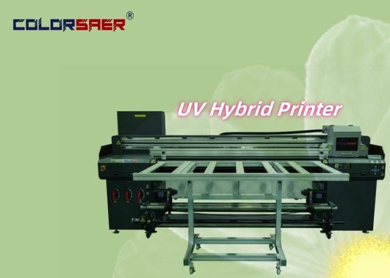Νέος σχεδιασμός 1.8m 6ft Roll to Roll και Flatbed UV εκτυπωτής για διαφορετικά υλικά