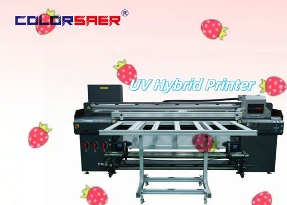 Φαρμακευτική τιμή 6FT UV Flatbed και Roll to Roll Υβριδικός εκτυπωτής με μεταγωγική ζώνη για συνεχή βιομηχανική παραγωγή