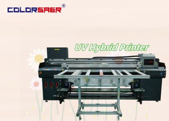 Χρώμα SAER 6 πόδια ευρύς μορφότυπου UV Inkjet εκτυπωτής κυλίνδρους σε κυλίνδρους και Flatbed UV υβριδικός εκτυπωτής