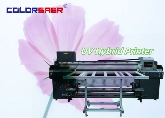 Μεγάλη μορφή Color UV Inkjet εκτυπωτική μηχανή Roll To Roll και Flatbed UV Υβριδικός σχεδιαστής