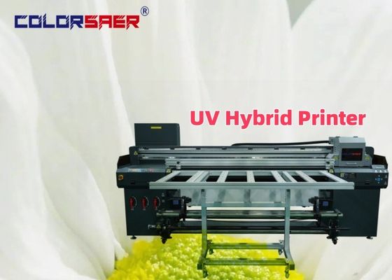 Μεγάλη μορφή Color UV Inkjet εκτυπωτική μηχανή Roll To Roll και Flatbed UV Υβριδικός σχεδιαστής