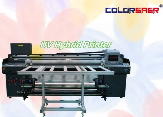 Μικρομεσαίες επιχειρήσεις UV Inkjet εκτυπωτής επίπεδης επιφάνειας με κυλίνδρους με κυλίνδρους UV υβριδικός εκτυπωτής για διαφορετικά υλικά