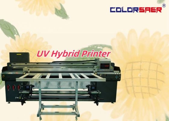 Μικρομεσαίες επιχειρήσεις UV Inkjet εκτυπωτής επίπεδης επιφάνειας με κυλίνδρους με κυλίνδρους UV υβριδικός εκτυπωτής για διαφορετικά υλικά