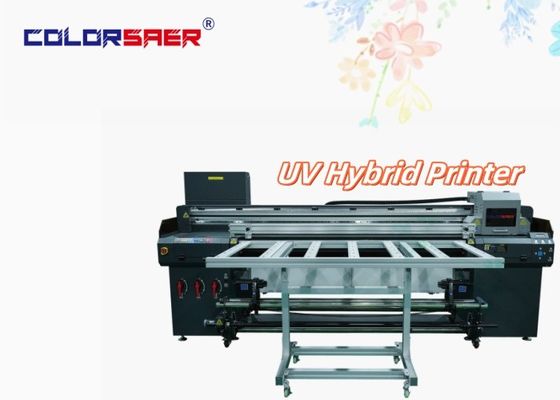 UV Υβριδικός εκτυπωτής χρώματος SAER Flatbed With Roll to Roll I3200 Νέος UV Plotter για διαφορετικά υλικά