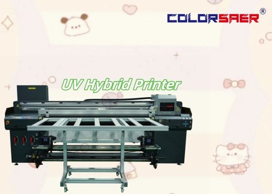 Ψηφιακός UV Inkjet Υβριδικός Πυκνωτής Μεγέθους εκτύπωσης 1,8m με τυποποίηση από ρολό σε ρολό και ακανόνιστο σχήμα