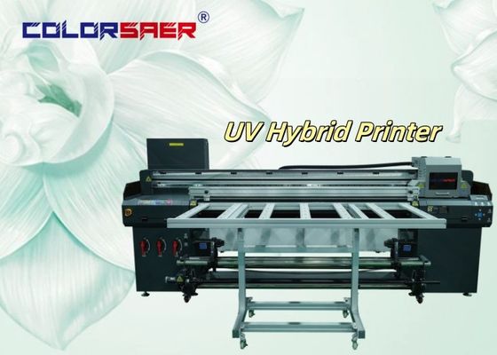 1.8m Wide 3/4 Printheads Ψηφιακός UV Inkjet Υβριδικός Εκτυπωτής για Τύπο Ρολ-Του-Ρολ και Ακανόνιστο Σχήμα