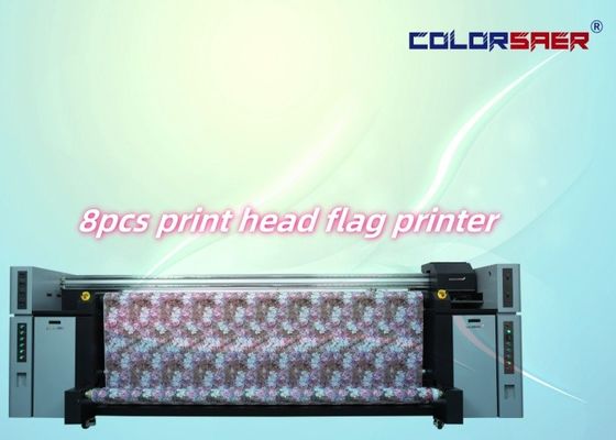 Αυτοματοποιημένο βαθμό CMYK Sublimation Inkjet Plotter Μεγάλη σημαία Roll Roll ψηφιακό εκτυπωτή μηχανή 720dpi