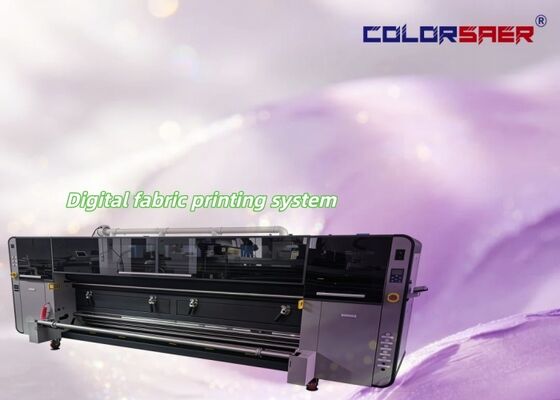 CMYK 4 χρώματα Direct to fabric printer SAER CSR3200 σύστημα έντυπης εκτύπωσης υφασμάτων inkjet μεγάλου μεγέθους με 4 κεφαλές εκτύπωσης KJ4B-QL