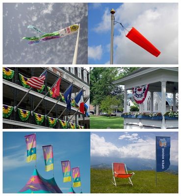 Ψηφιακή υφαντική σημαία σχεδιαστών υφάσματος που κάνει για την εσωτερική/υπαίθρια επίδειξη έκθεσης