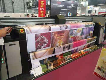 5.5KW ακαθάριστος δύναμης ρόλος εκτυπωτών μεγάλου σχήματος υφαντικός για να κυλήσει το διπλό χρώμα CMYK