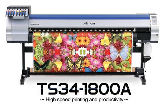 Ψηφιακή υφαντική μηχανή Mimaki TS34-1800 για το ρόλο επάνω στην εκτύπωση υφάσματος, μηχανή εκτύπωσης σημαιών