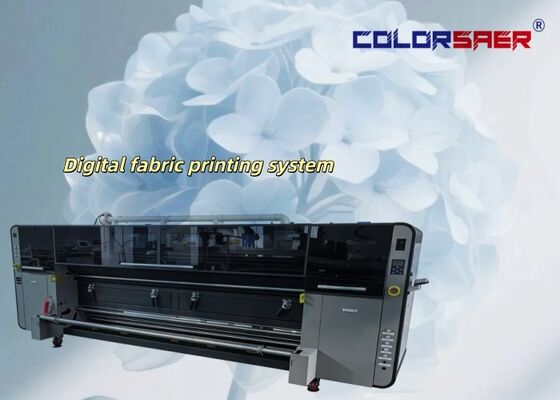 Μηχανή εκτύπωσης SAER απευθείας σε ύφασμα για βαμβακερά & πολυεστερικά υφάσματα με μελάνι pigment και sublimation, plotter υφασμάτων inkjet